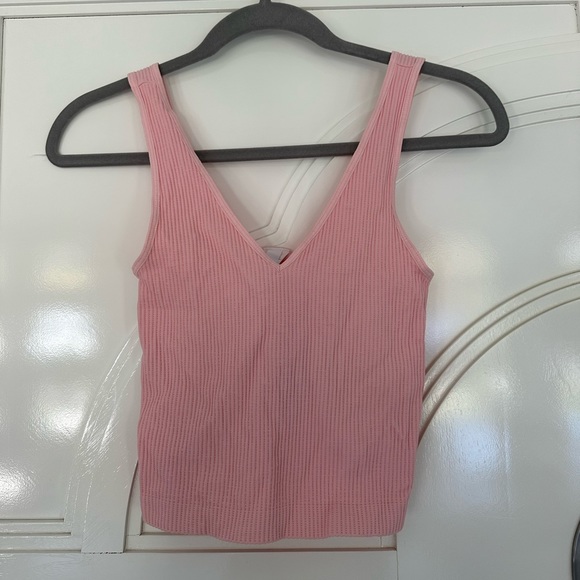 Nikibiki | Tops | Nwt Nikibiki Pink V Neck Ribbed Tank Top | Poshmark